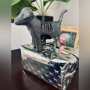 Victoria’s Secret PINK Metallic Holographic Dog Cosmetic Bag & 2013 Mini Dog 🐩